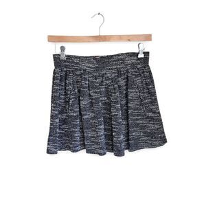 FREE PEOPLE | Black/White Knit Flare Micro Mini Skirt (S)